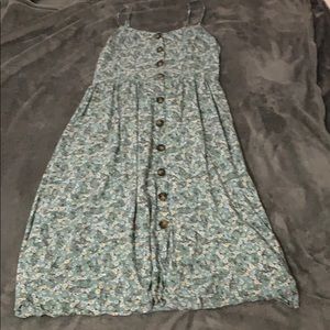 Macha green floral dress